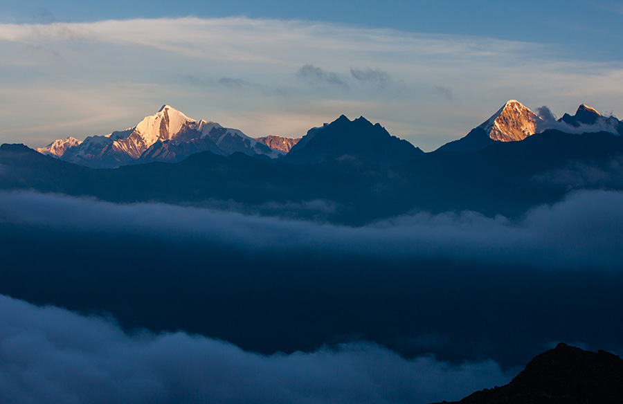 Sunrise over Nanda Kot peak, Uttarakhand